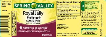 Spring Valley Royal Jelly Extract 500 mg - supplement