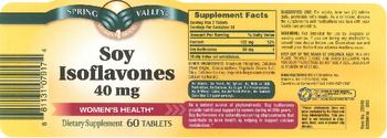 Spring Valley Soy Isoflavones 40 mg - supplement
