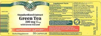 Spring Valley Standardized Extract Green Tea 300 mg - herbal supplement