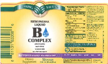 Spring Valley Sublingual Liquid B with B12 Complex - supplement