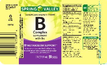 Spring Valley Sublingual Liquid Vitamin B Complex Supplement With B12 - sublingual liquid vitamin b complex supplement with b12