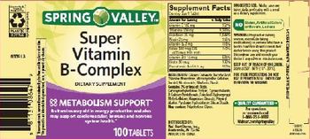 Spring Valley Super Vitamin B-Complex - supplement