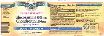 Spring Valley Triple Strength Glucosamine 1500 mg Chondroitin 1200 mg - supplement