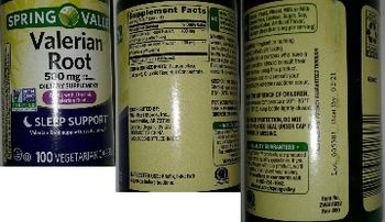 Spring Valley Valerian Root 500 mg - supplement