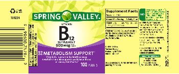 Spring Valley Vitamin B12 500 mcg - supplement