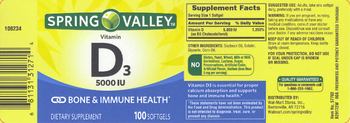 Spring Valley Vitamin D3 5000 IU - supplement
