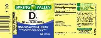 Spring Valley Vitamin D3 Supplement 125 mcg (5,000 IU) - vitamin d3 supplement 125 mcg 5000 iu