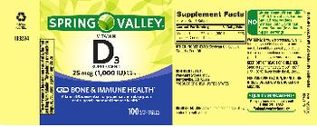 Spring Valley Vitamin D3 Supplement 25 mcg (1,000 IU) - vitamin d3 supplement 25 mcg 1000 iu