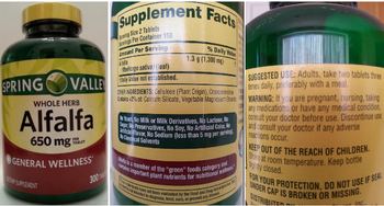 Spring Valley Whole Herb Alfalfa 650 mg - supplement