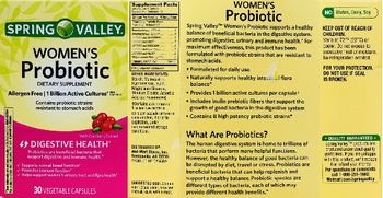 Spring Valley Women's Probiotic with Cranberry Extract - supplement