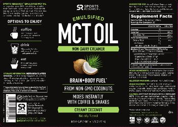 SR Sports Research Emulsified MCT OIL Creamy Coconut - supplement
