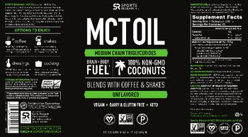SR Sports Research MCT OIL Unflavored - supplement