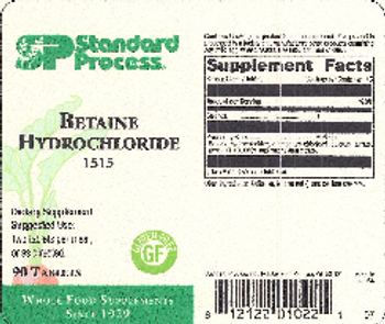 Standard Process Betaine Hydrochloride - supplement