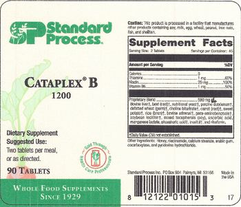 Standard Process Cataplex B - supplement
