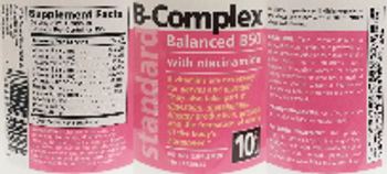 Standard Vitamins B-Complex Balanced B50 with Niacinamide - supplement
