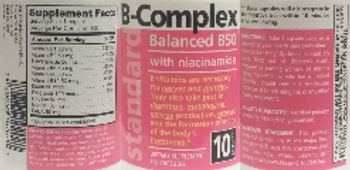 Standard Vitamins B-Complex Balanced B50 with Niacinamide - supplement