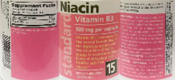 Standard Vitamins Niacin 500 mg - supplement