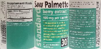 Standard Vitamins Saw Palmetto Berry Extract 400 mg - supplement