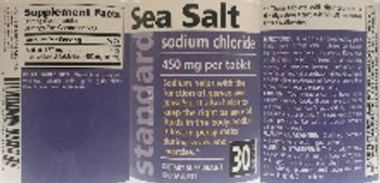 Standard Vitamins Sea Salt Sodium Chloride 450 mg - supplement