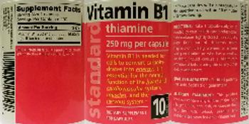Standard Vitamins Vitamin B1 250 mg - supplement
