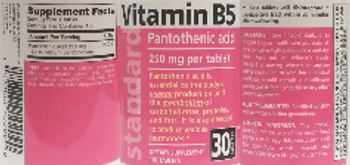 Standard Vitamins Vitamin B5 250 mg - supplement