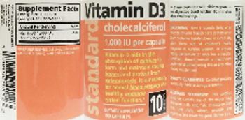 Standard Vitamins Vitamin D3 1,000 IU - supplement
