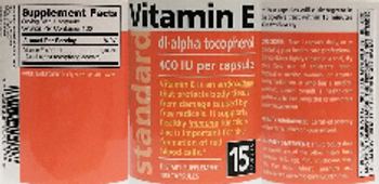 Standard Vitamins Vitamin E 400 IU - supplement