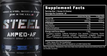 Steel Amped-AF Blue Raspberry - supplement