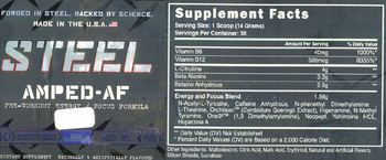 Steel Supplements Amped-AF Blue Raspberry - supplement