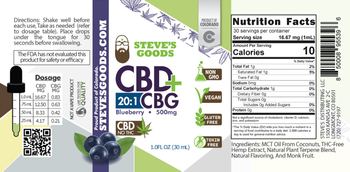 Steve's Goods CBD + CBG Blueberry - supplement