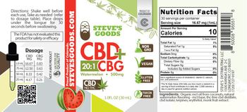 Steve's Goods CBD + CBG Watermelon 500 mg - supplement