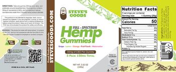 Steve's Goods Full-Spectrum Hemp Gummies - supplement