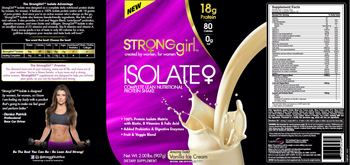 StrongGirl Isolate Vanilla Ice Cream - supplement