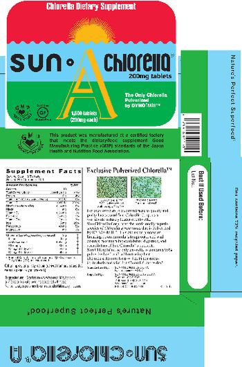 Sun Chlorella Corp. Sun-Chlorella A 200 mg - chlorellsupplement