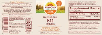 Sundown B12 1500 mcg - vitamin supplement