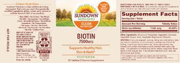 Sundown Biotin 7500 mcg - vitamin supplement