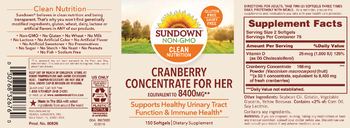 Sundown Cranberry Concentrate for Her - supplement