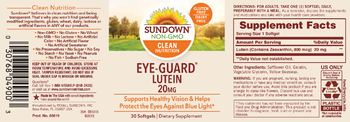 Sundown Eye-Guard Lutein 20 mg - supplement
