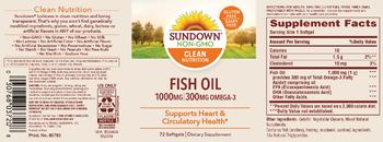Sundown Fish Oil 1000 mg 300 mg Omega-3 - supplement