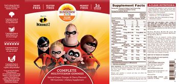 Sundown Kids Complete Multivitamin Gummies Incredibles 2 - supplement