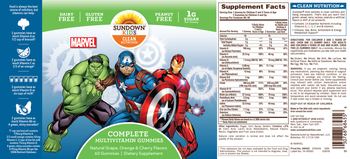 Sundown Kids Complete Multivitamin Gummies Marvel - supplement