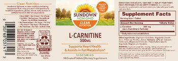 Sundown L-Carnitine 500 mg - supplement