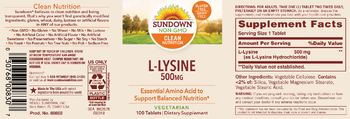 Sundown L-Lysine 500 mg - supplement