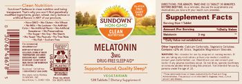 Sundown Melatonin 3 mg - supplement