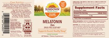 Sundown Melatonin 3 mg - supplement