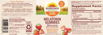 Sundown Melatonin Gummies 5 mg Strawberry Flavored - supplement