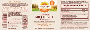 Sundown Milk Thistle 240 mg - herbal supplement