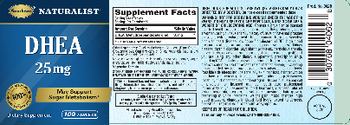 Sundown Naturalist DHEA 25 mg - supplement