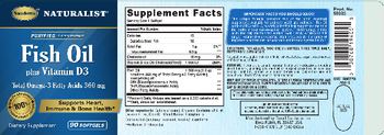 Sundown Naturalist Fish Oil Plus Vitamin D3 - supplement