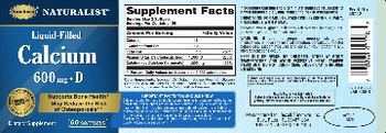 Sundown Naturalist Liquid-Filled Calcium 600 mg + D - supplement
